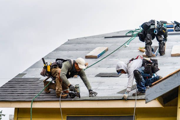 Professional Roofing technician working in Orient, IA